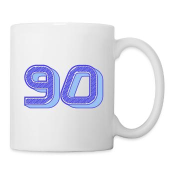 90. 90 YEARS. 90th ANNIVERSARY. 90 YEARS ANNIVERSARY. - Mug - white - Right
