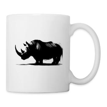 Rhino Silhouette - Mug - white - Right
