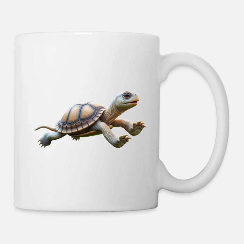 Jumping Turtle 3 - Tasse - Weiß