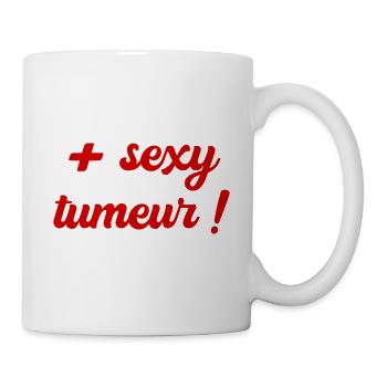 Plus sexy tumeur (rouge) - Mug blanc - blanc - Droite