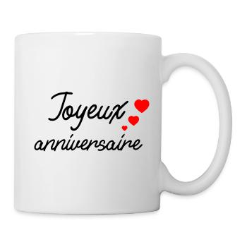 joyeux anniversaire,cadeau d'Anniversaire - Mug blanc - blanc - Droite