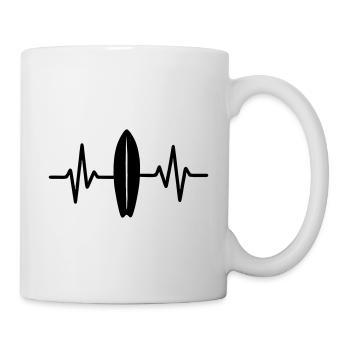 Surf heartbeat - Mug - white - Right