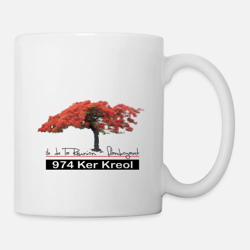 Flamboyant 974 Ker Kreol - Mug blanc - blanc