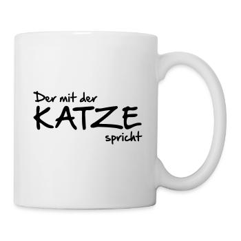 Der mit der Katze spricht - Tasse - Weiß - Rechts