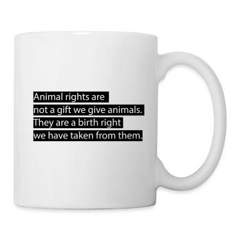 Droits des animaux. - Mug blanc - blanc - Droite