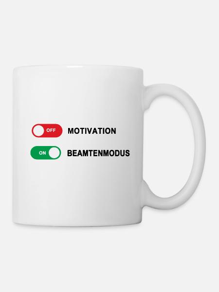 Lustiges Beamten Beamter Beamte Arbeit Geschenk - Tasse - Weiß