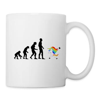 Evolution Dab Dabbing Einhorn Unicorn - Mug - white - Right