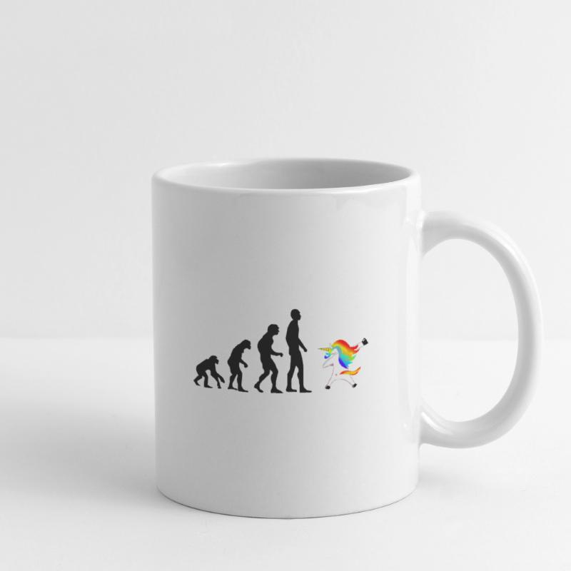 Evolution Dab Dabbing Einhorn Unicorn Tasse