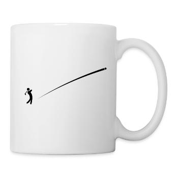 Golf Crossgolf Outdoor Sport Golfer Abschlag - Tasse - Weiß - Rechts