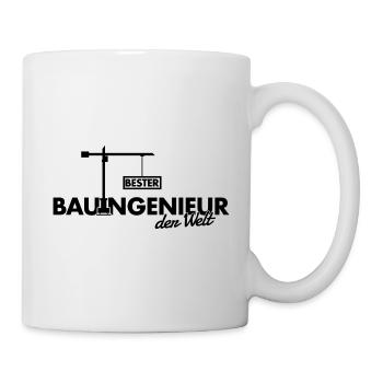 Bauingenieur Ingenieur Kran Bester Welt - Tasse - Weiß - Rechts