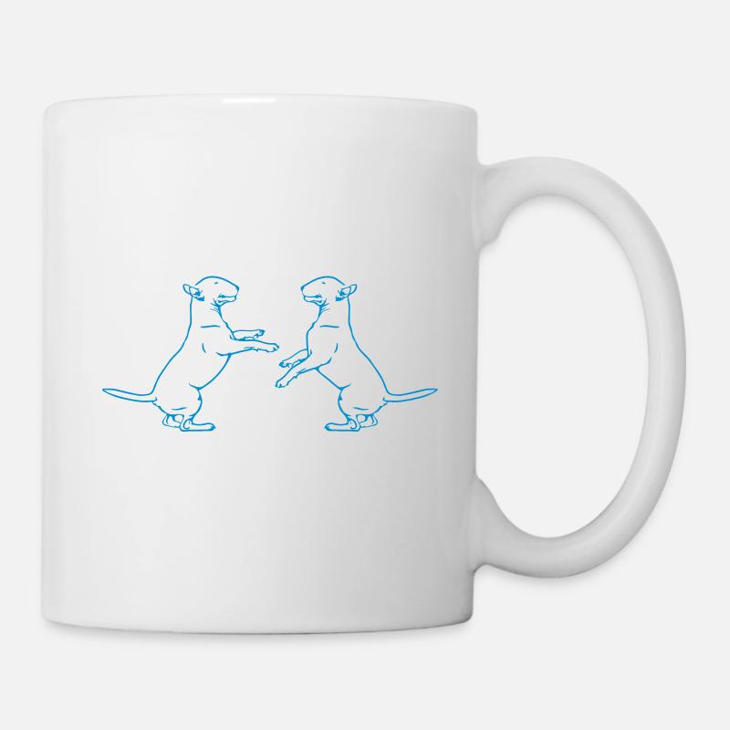 Dancing Bull Terrier - Miniature Bull Terrier - Mug - white