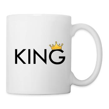 ROI avec couronne - Mug blanc - blanc - Droite
