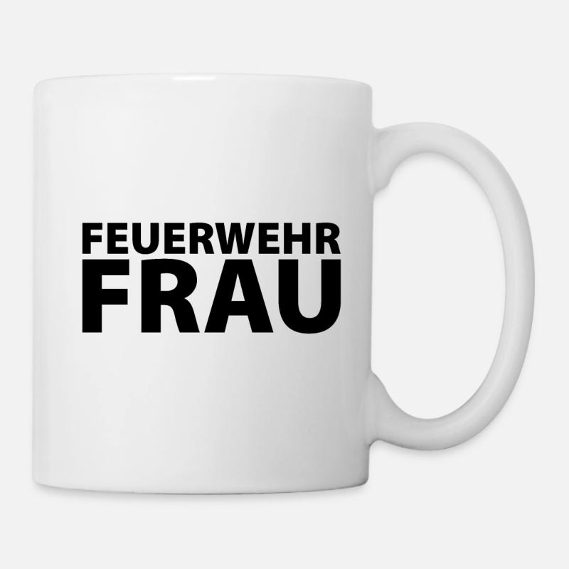 Feuerwehrfrau - Tasse - Weiß