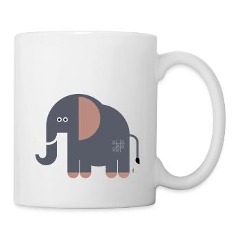 Elefant - Tasse - Weiß - Rechts