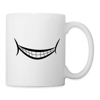 Grinsemund - Ein Grinsen versüßt jeden Tag - Tasse - Weiß - Rechts