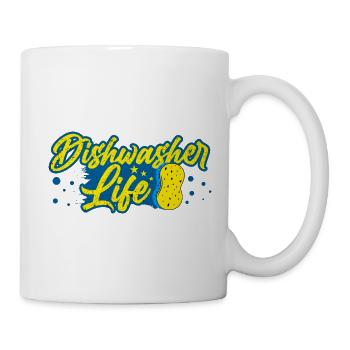 Dishwasher Abwaschen Abtrocknen Haushalt Hausfrau - Tasse - Weiß - Rechts