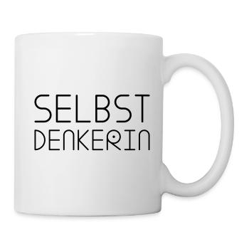 Statement SELBSTDENKERIN Typografie 1 - Tasse - Weiß - Rechts