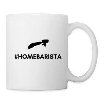 Homebarista Barista Siebträger Espressomaschine - Tasse - Weiß - Rechts