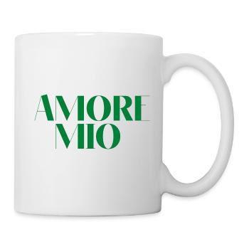 Amore Mio meine Liebe grün Geschenk-Idee Zitat - Tasse - Weiß - Rechts