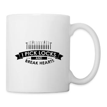 Schlüsselnotdienst Herzensbrecher Lockpicking - Tasse - Weiß - Rechts