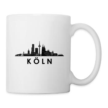 Cologne Silhouette Cologne Cathedral Germany Cologne - Mug - white - Right