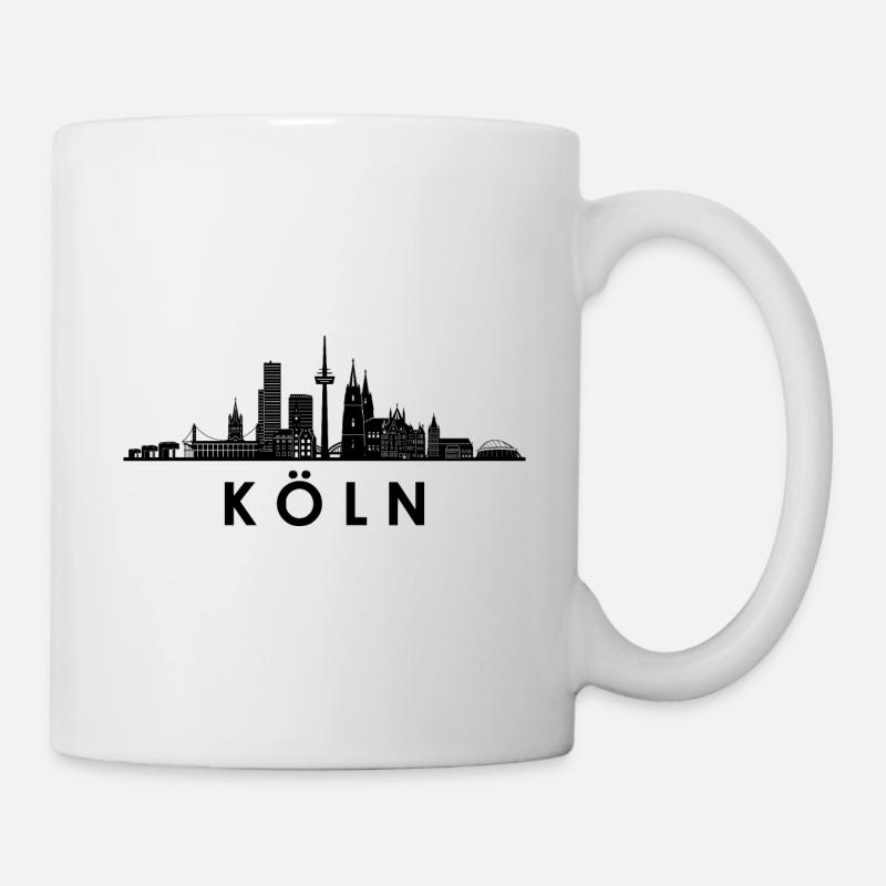 Köln Silhouette Kölner Dom Deutschland Cologne - Tasse - Weiß