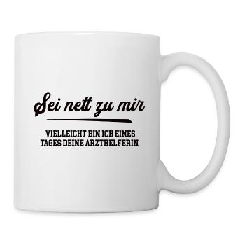 Ausbildung Arzthelferin MFA Medizinische Pflegerin - Tasse - Weiß - Rechts
