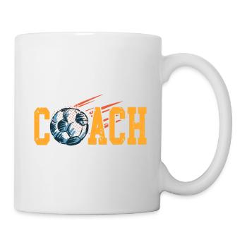Vintage Soccer Coach Designs T-Shirt Present Gift - Mug - white - Right