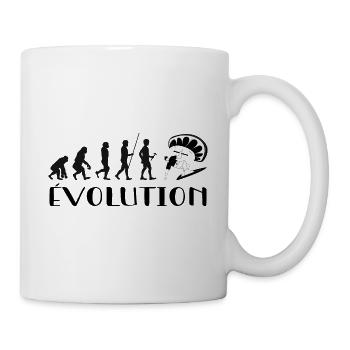 Evolution Vom Affen zum Surfer - Tasse - Weiß - Rechts