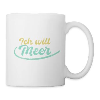 Je veux un cadeau de vacances d’été à la plage de la mer - Mug blanc - blanc - Droite