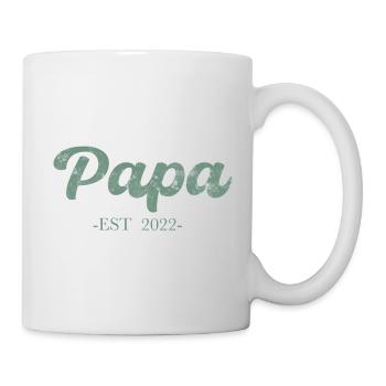 Papa Est 2022 werdender Vater 2022 - Tasse - Weiß - Rechts
