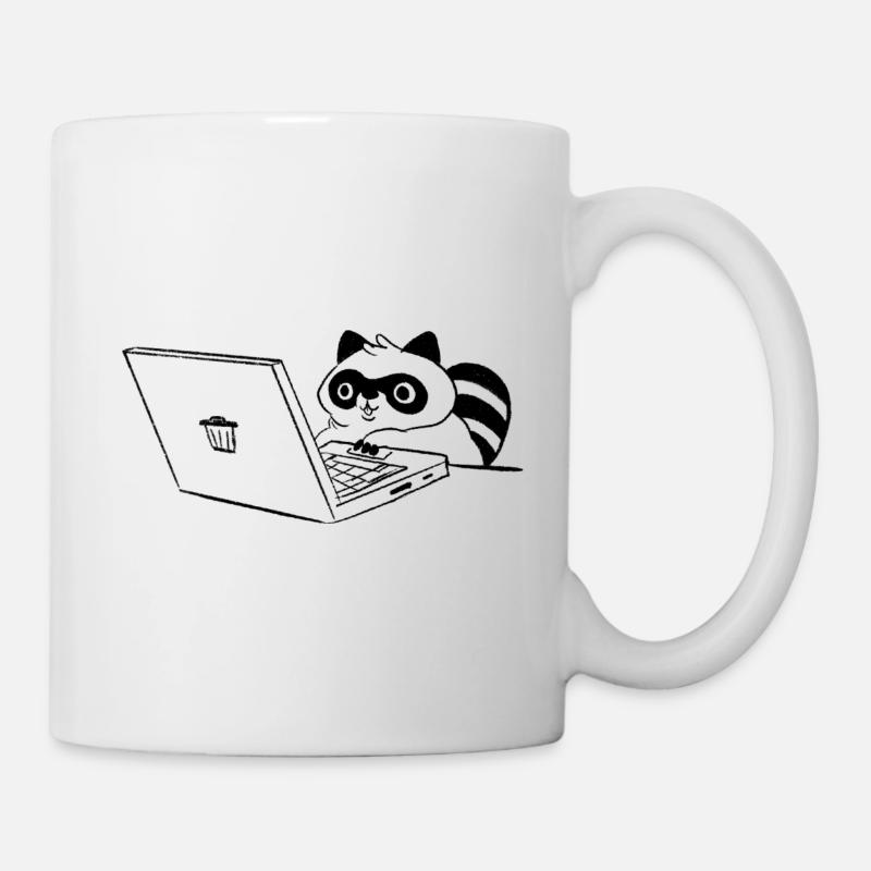 "I have no idea what i'm doing" - Raccoon - Tasse - Weiß