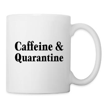 Caffeine And Quarantine Funny Social Distancing - Mug - white - Right