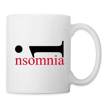 Insomnia. Sleep? What Is That? Mind over Mattress. - Mug - white - Right
