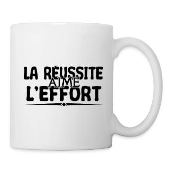 La réussite aime l'effort business !! - Mug blanc - blanc - Droite
