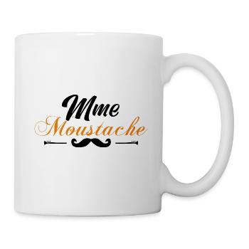 monsieur moustaches, Idée cadeau d'élégance. - Mug blanc - blanc - Droite
