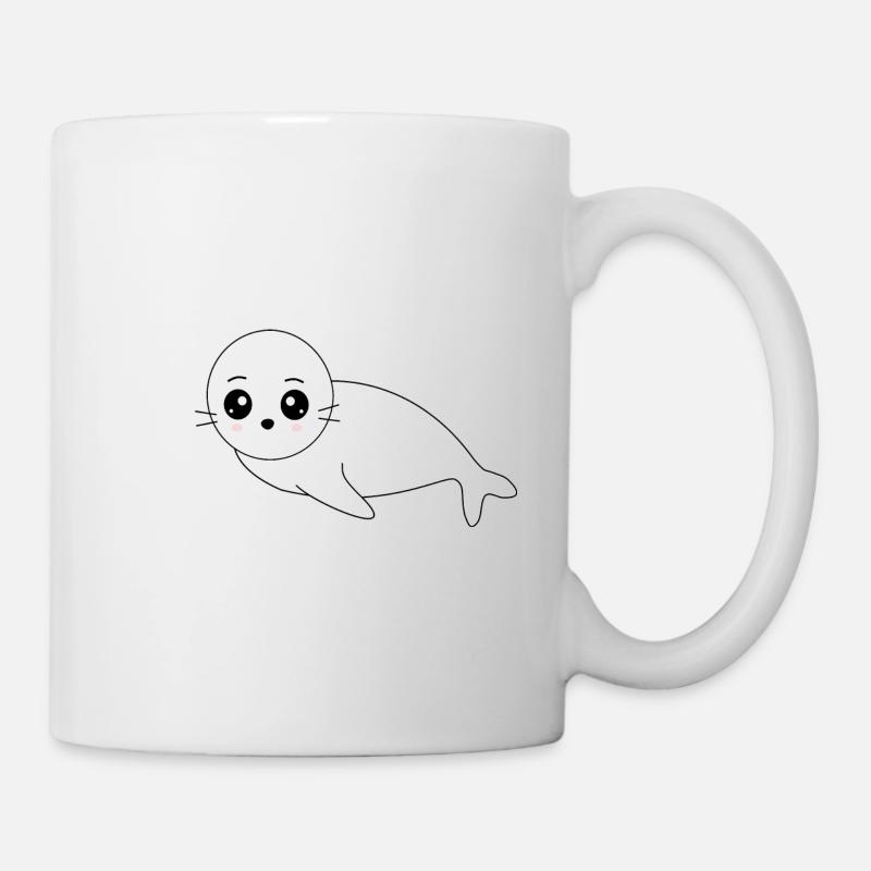 phoque phoque blanc phoques phoques animaux - Mug blanc - blanc