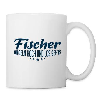 Fischer | Fischer angeln hoch und los gehts. fish - Tasse - Weiß - Rechts