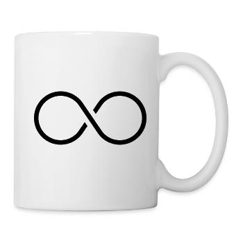 Unendlich / schwarz - Tasse - Weiß - Rechts