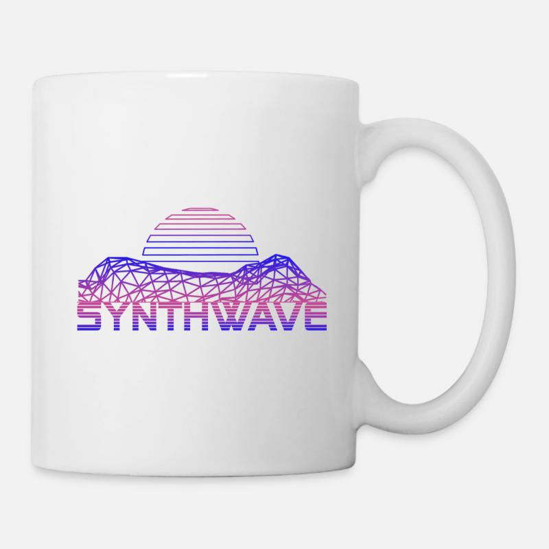 Retrowave Synthwave 80s Design - Tasse - Weiß