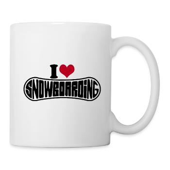 Snowboarder I Love Snowboarding Snowboard - Mug - white - Right