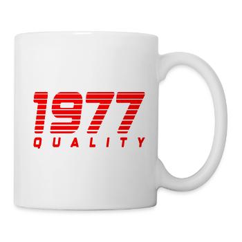 1977 quality | Farbe änderbar - Tasse - Weiß - Rechts