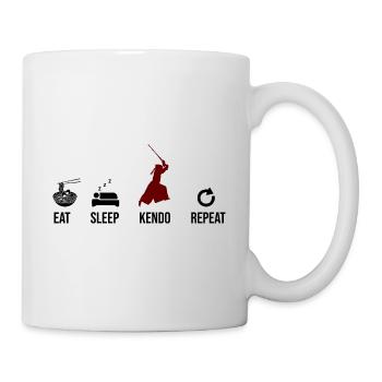 Japanischer Schwertkampf Kendo - Tasse - Weiß - Rechts