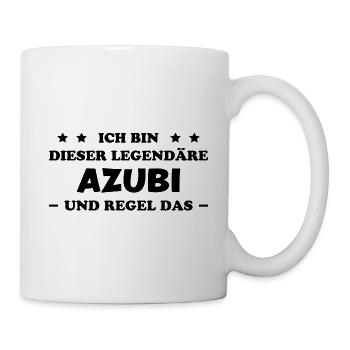 Azubi Witz Spruch Lehrling Auszubildende Geschenk - Tasse - Weiß - Rechts