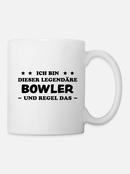 Bowling Spruch Bowlingspieler Fun Bowler Geschenk - Tasse - Weiß