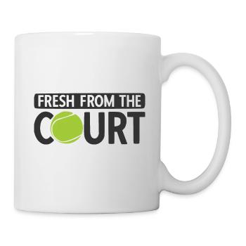 Tennisplatz Spruch Für Tennis - Tasse - Weiß - Rechts