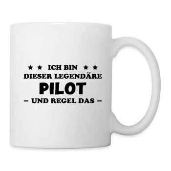 Pilot Lustige Spruch Flug Flugsport Pilot Geschenk - Tasse - Weiß - Rechts