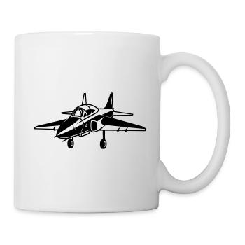 Kampfjet - Tasse - Weiß - Rechts