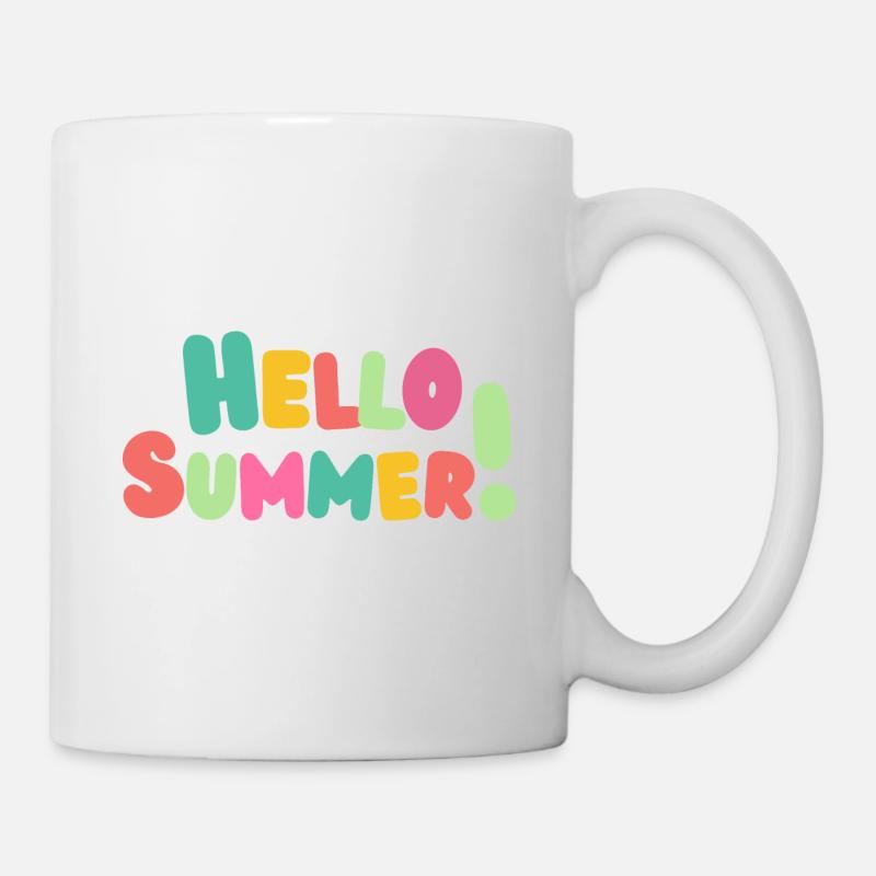 Hello Summer - Colorful Vibes - Mug blanc - blanc