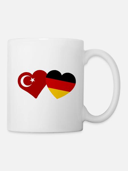 Deutsch türkische Partner - Tasse - Weiß